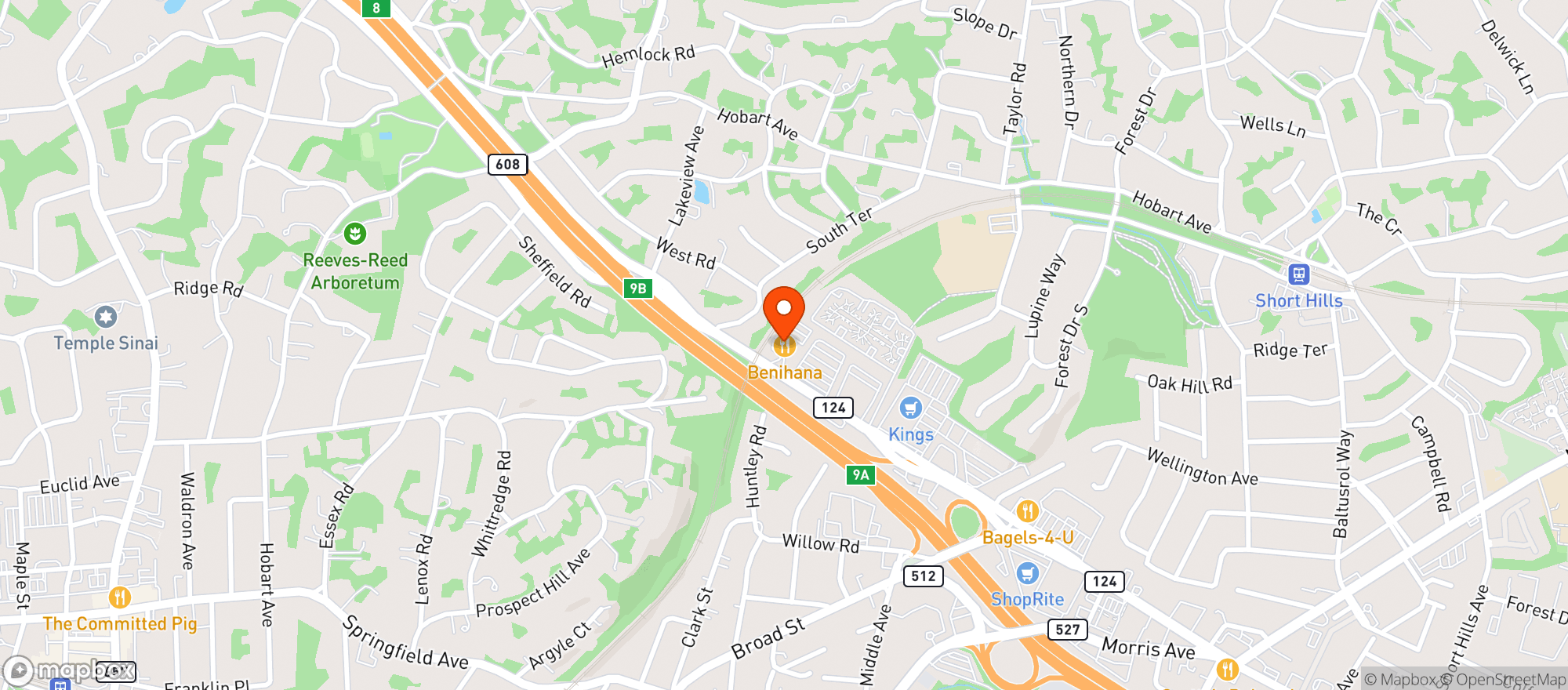 Map showing Benihana #1007