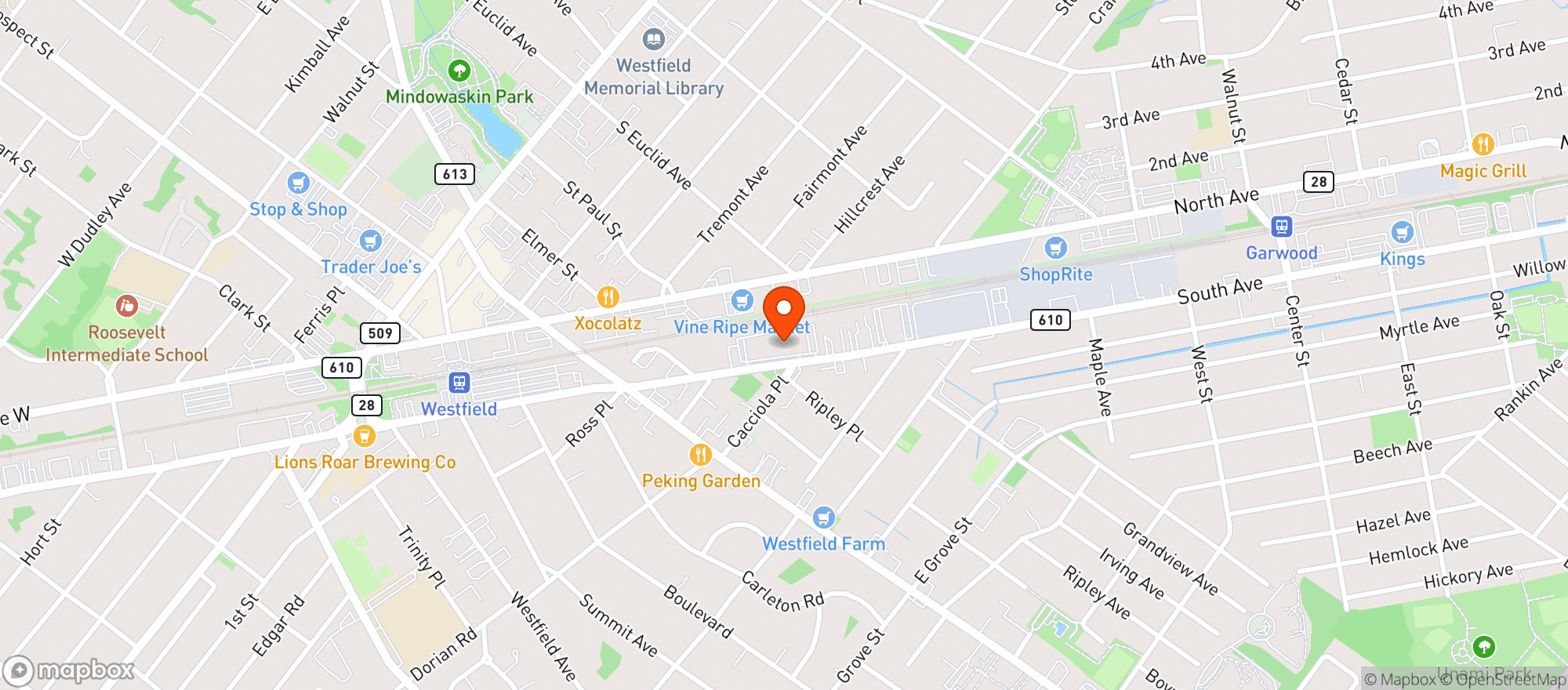 Map showing Shop Rite Wines & Spirits