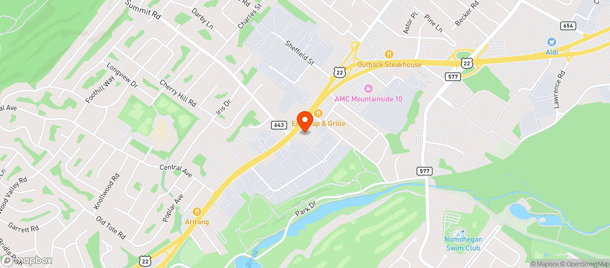 Map showing Stage House Tavern
