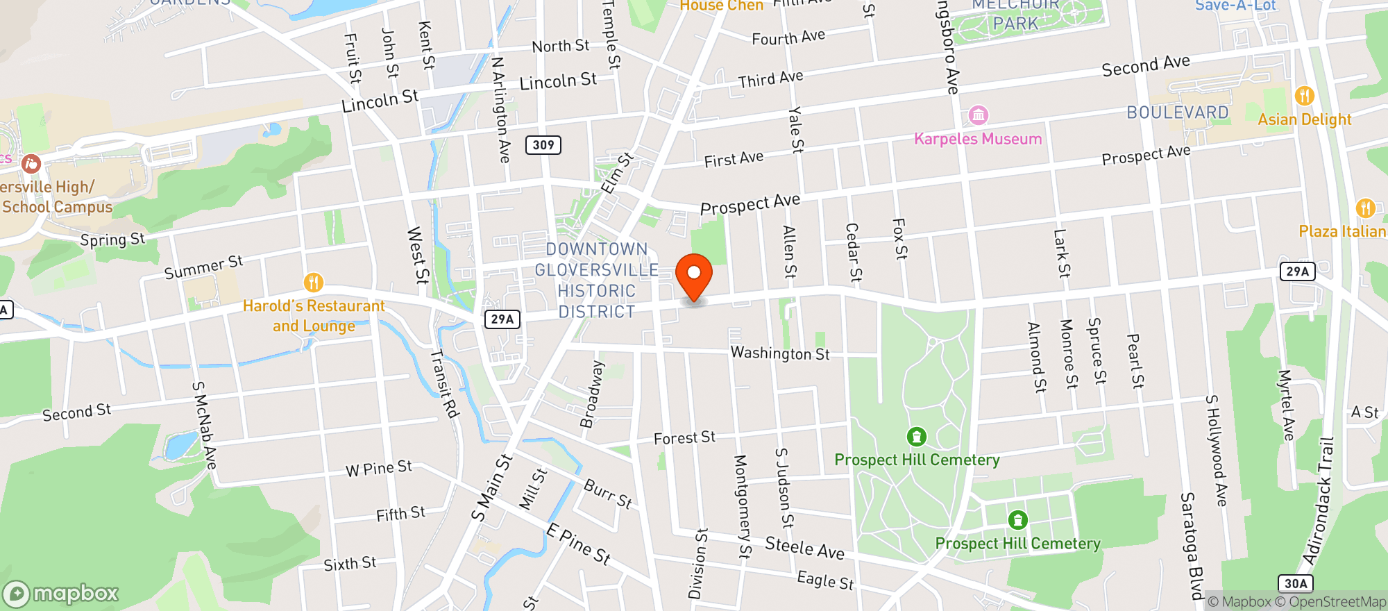 Map showing Tjs Discount Beverage & Redemption