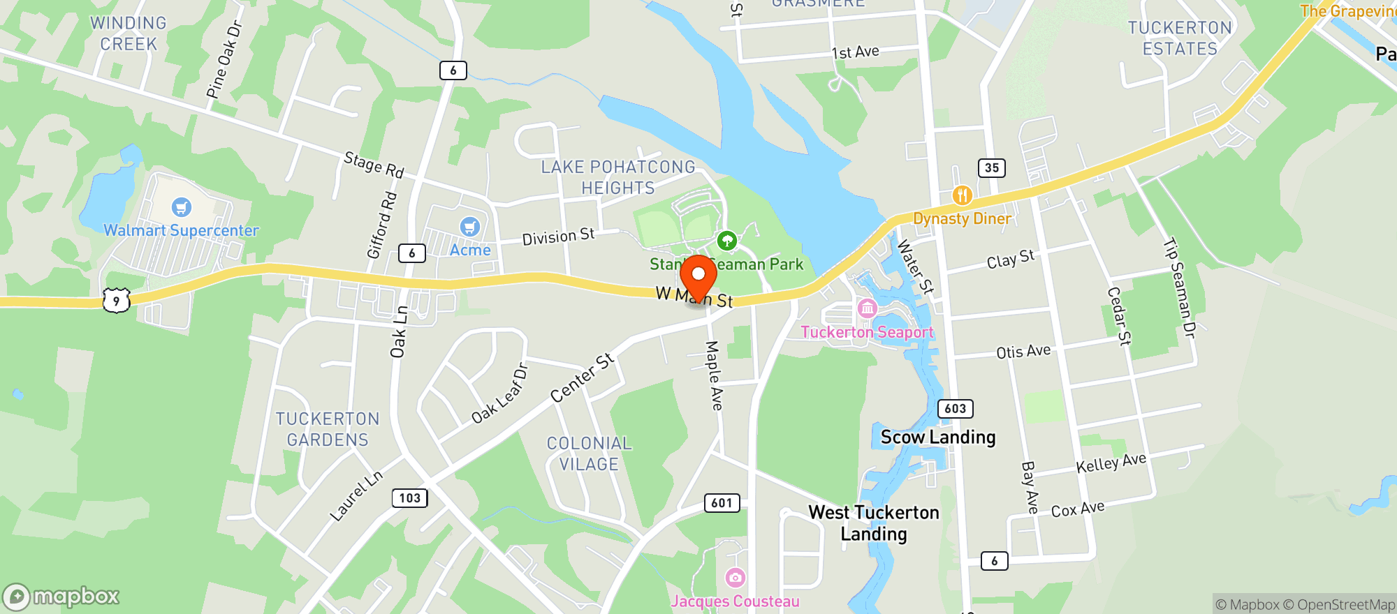Map showing Doyles Pour House