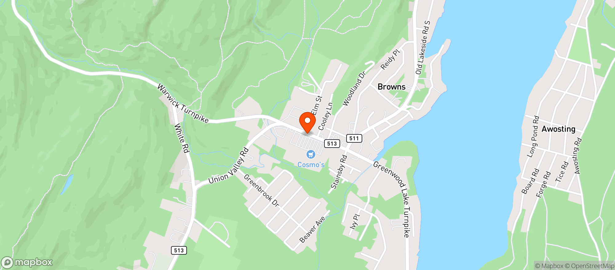 Map showing HIGHLAND LIQUORS