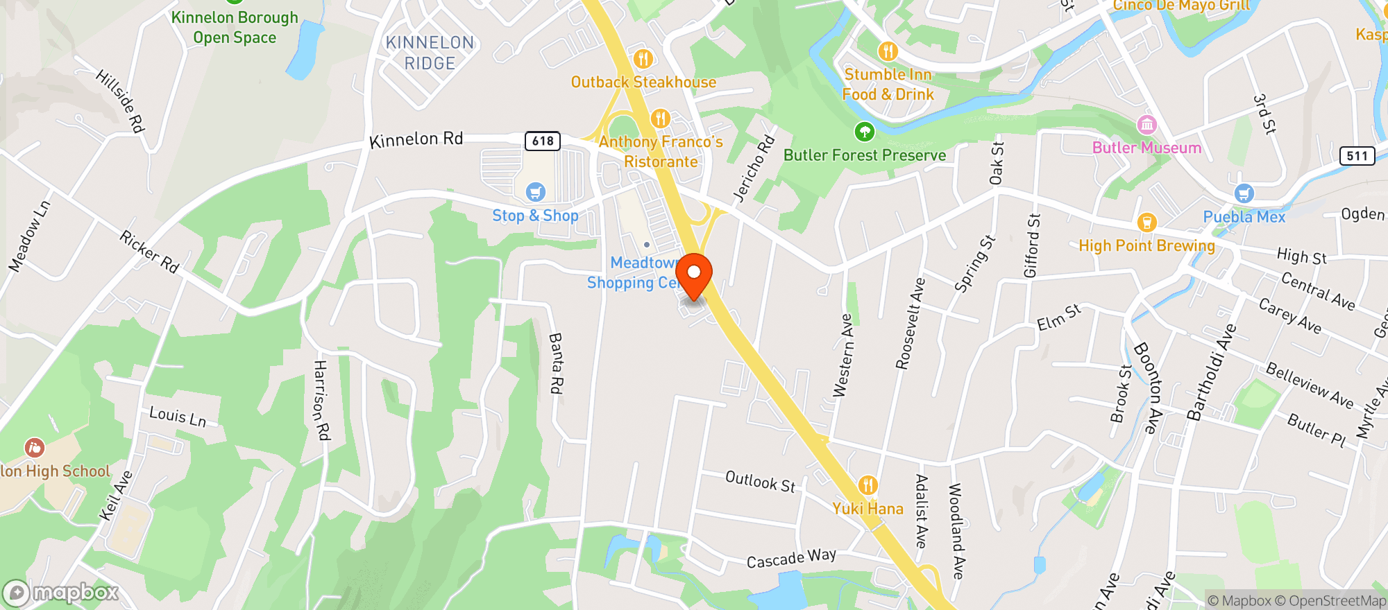 Map showing Roserne Sb