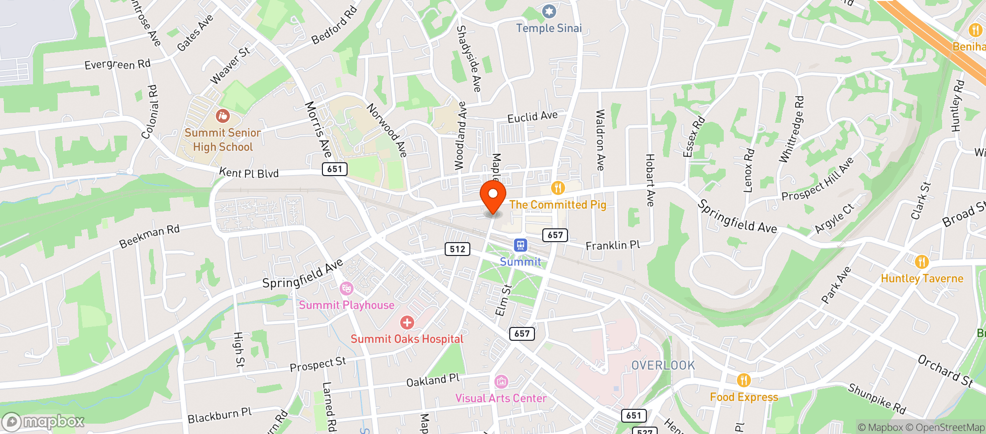 Map showing Fiorino Ristorante