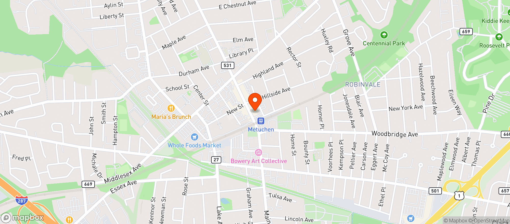 Map showing Haileys Harp & Pub