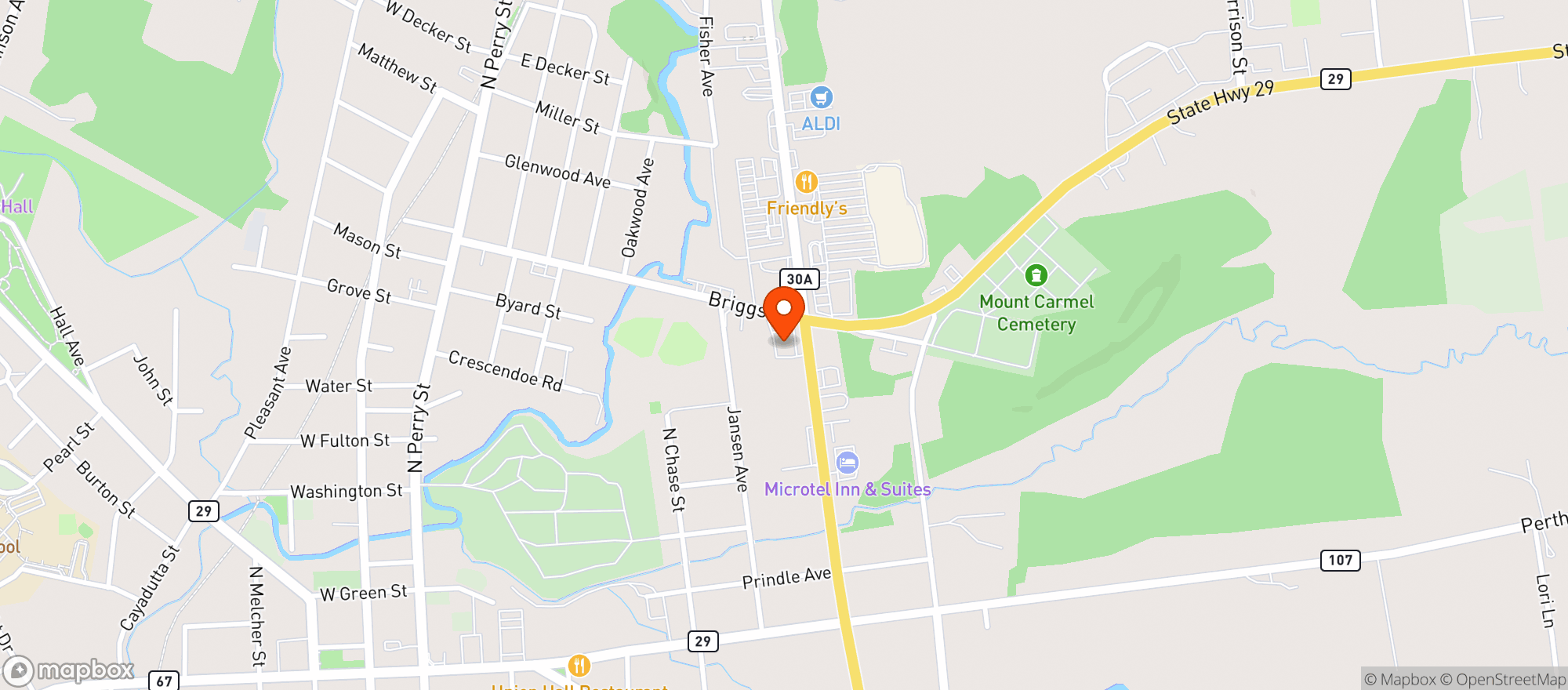 Map showing Walgreens
