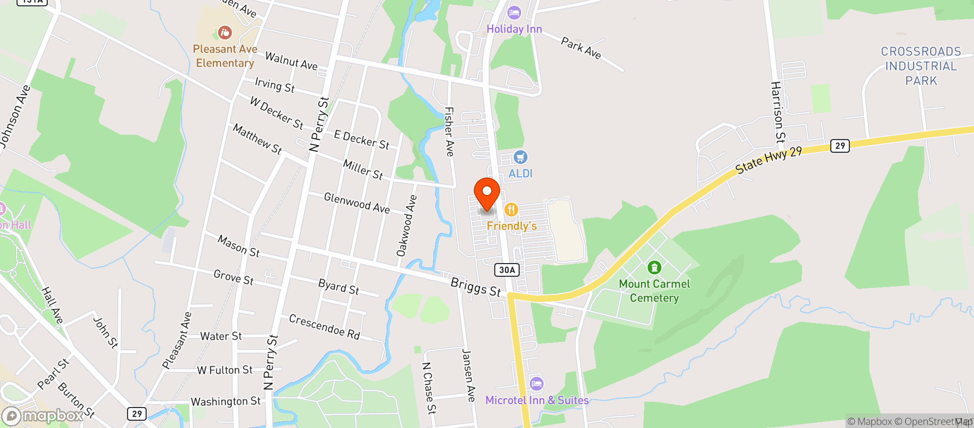 Map showing Applebees Neighborhood Grill & Bar