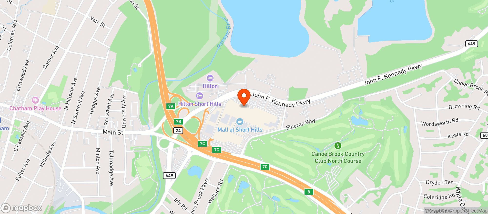 Map showing The Cheesecake Factory