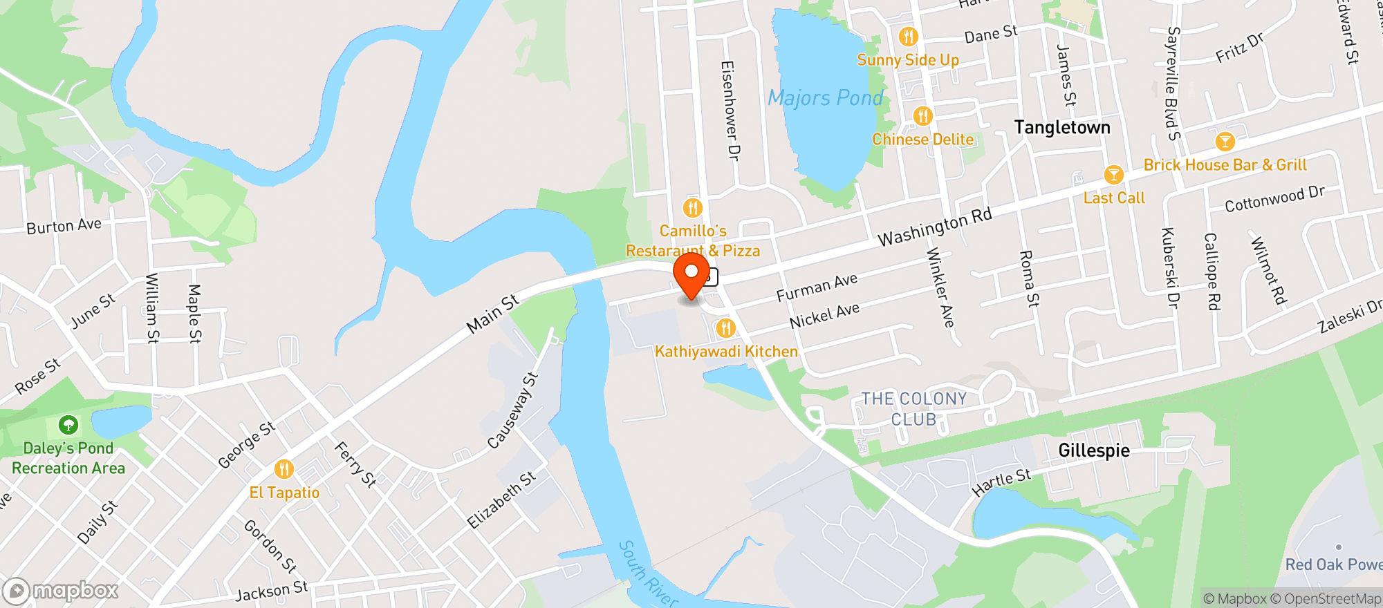 Map showing Bridge Discount Liquor