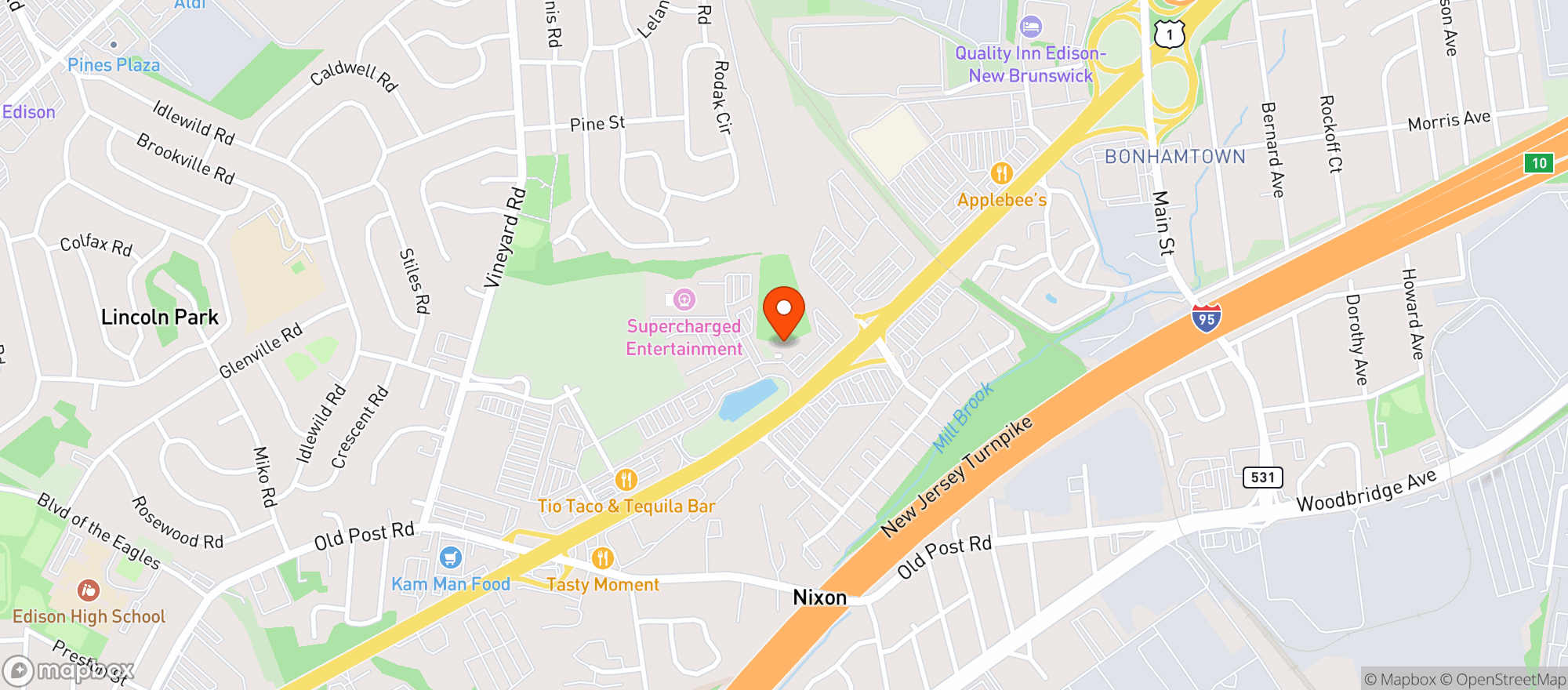 Map showing Topgolf