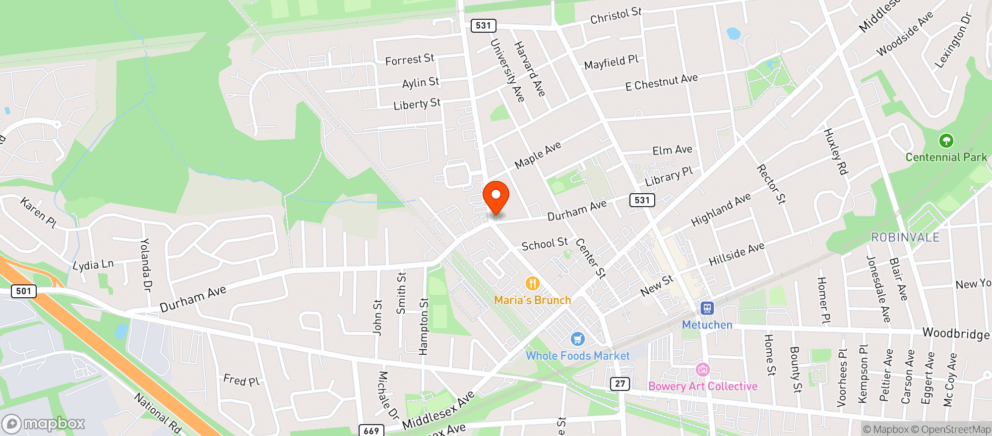 Map showing Hatch 44 Café