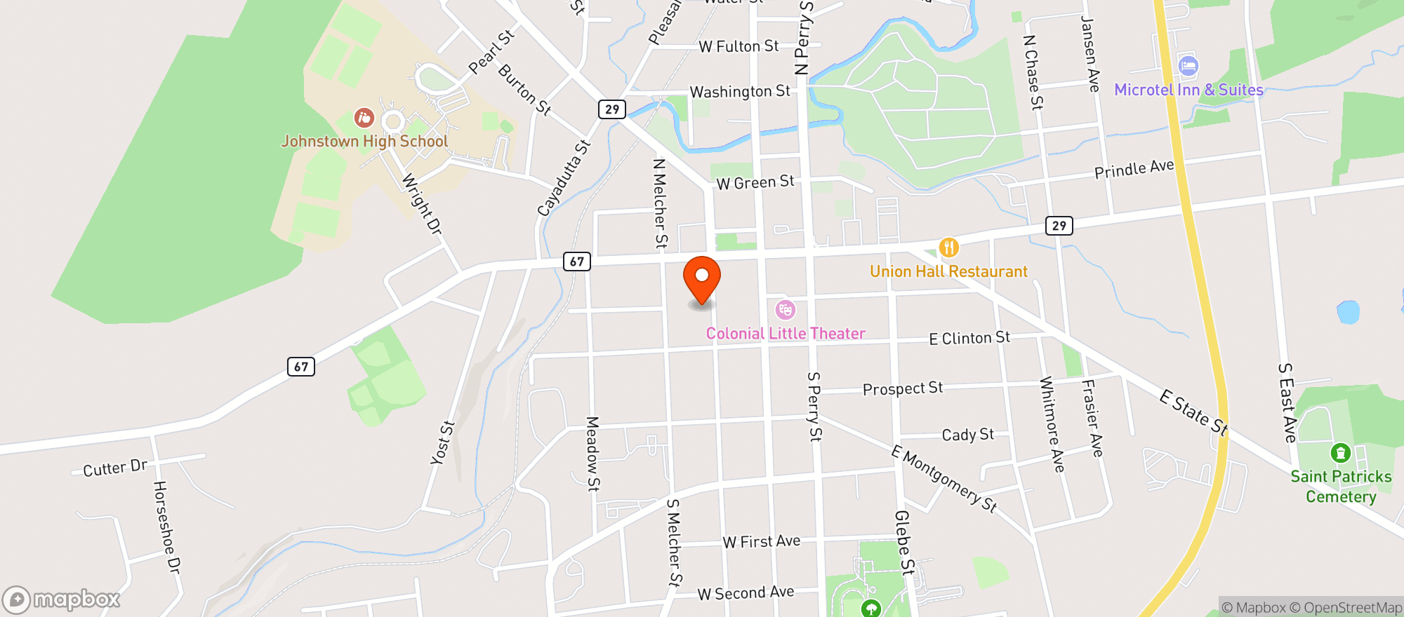 Map showing Partners Pub