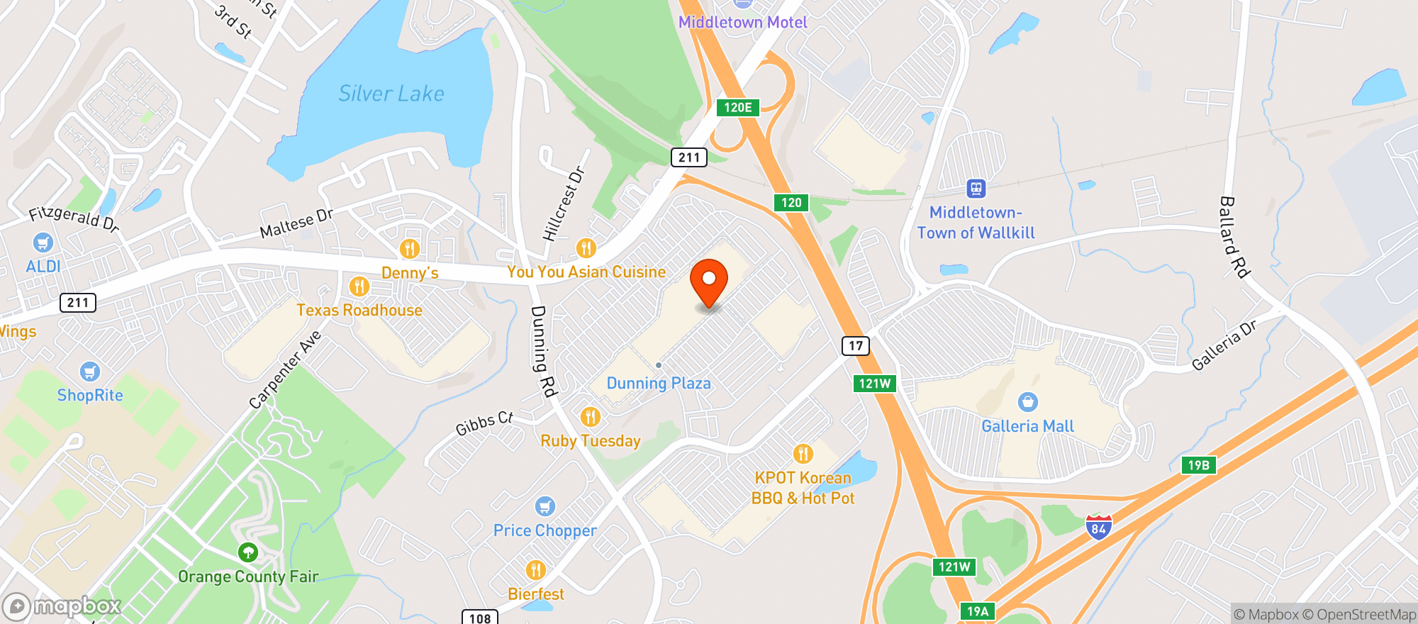 Map showing Gnc