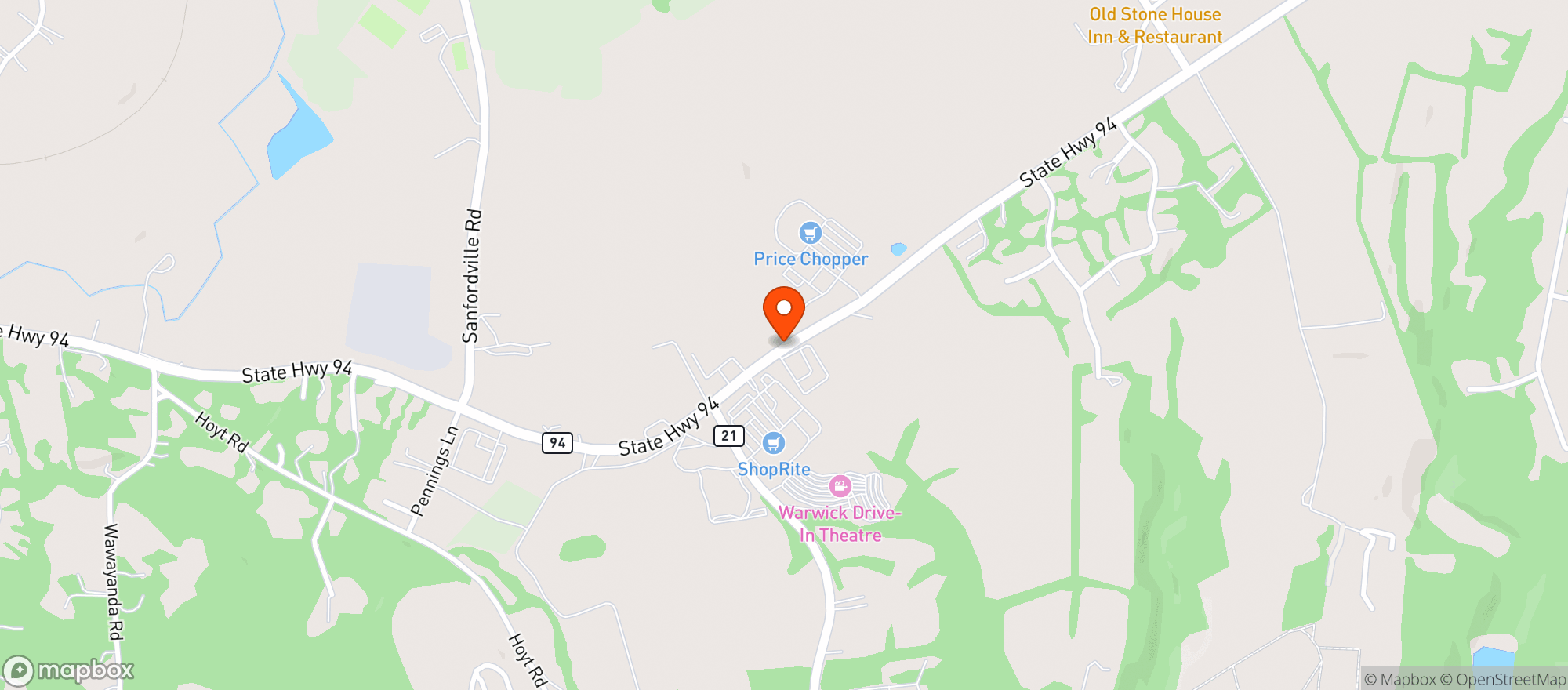 Map showing Price Chopper