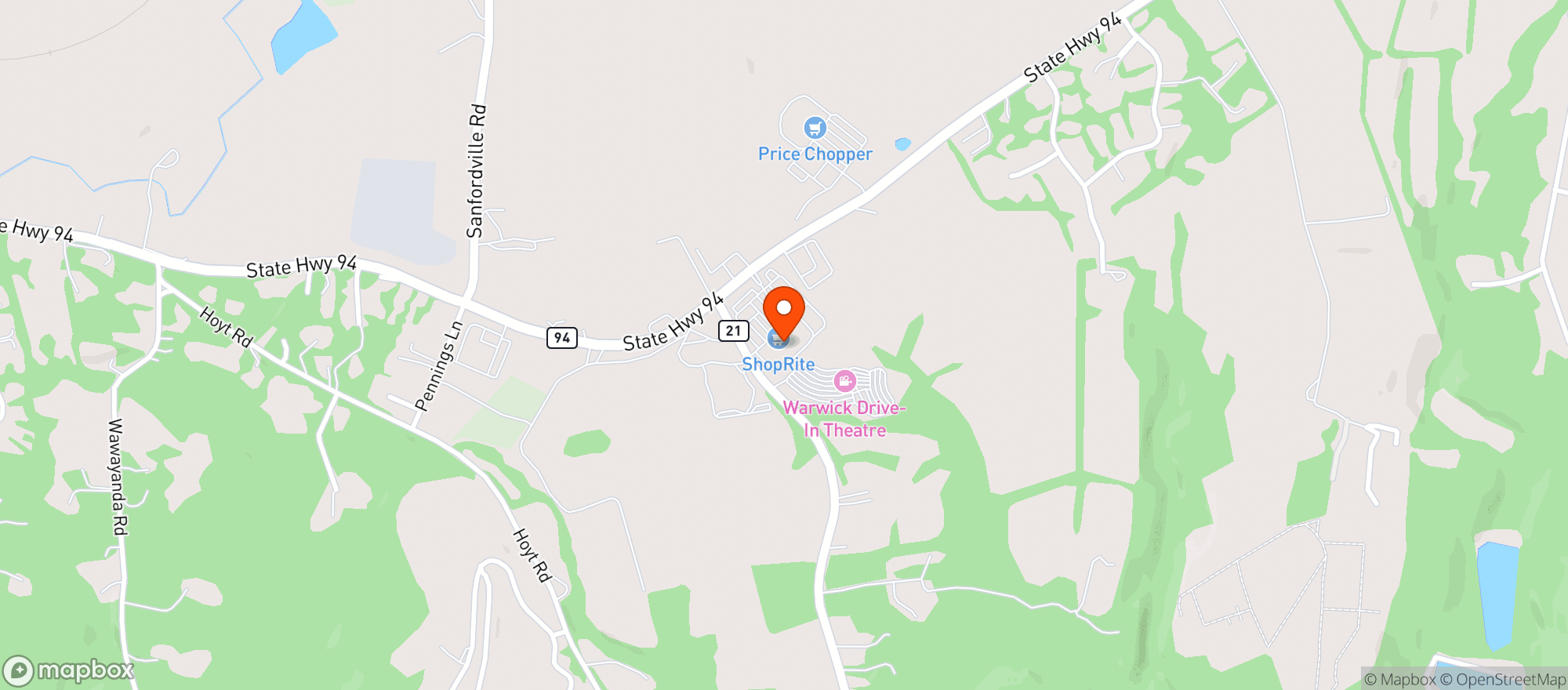Map showing Shoprite