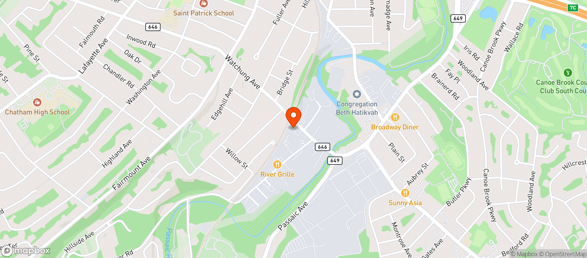 Map showing Bottle King Chatham