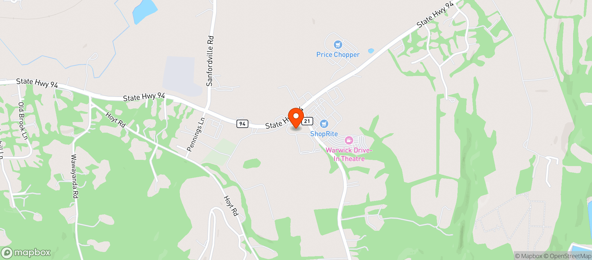 Map showing Pennings Farm Market