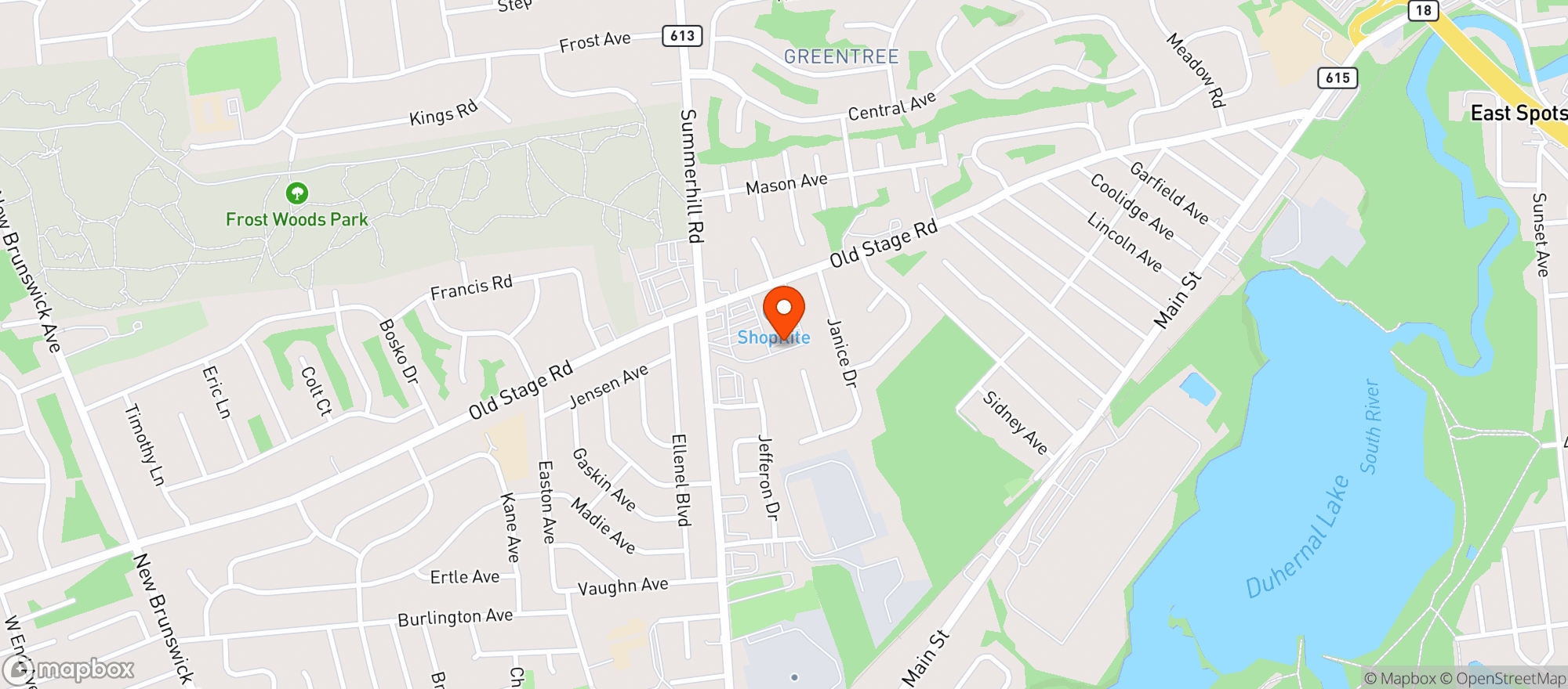 Map showing SPOTSWOOD LIQUOR