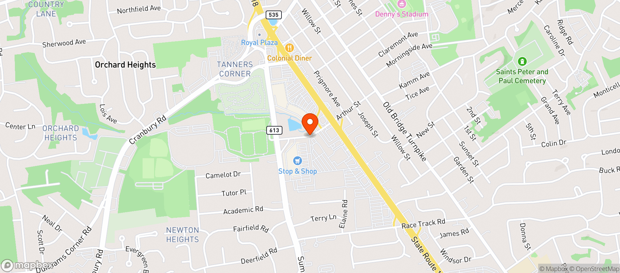 Map showing ADELPHIA WINE COMPANY