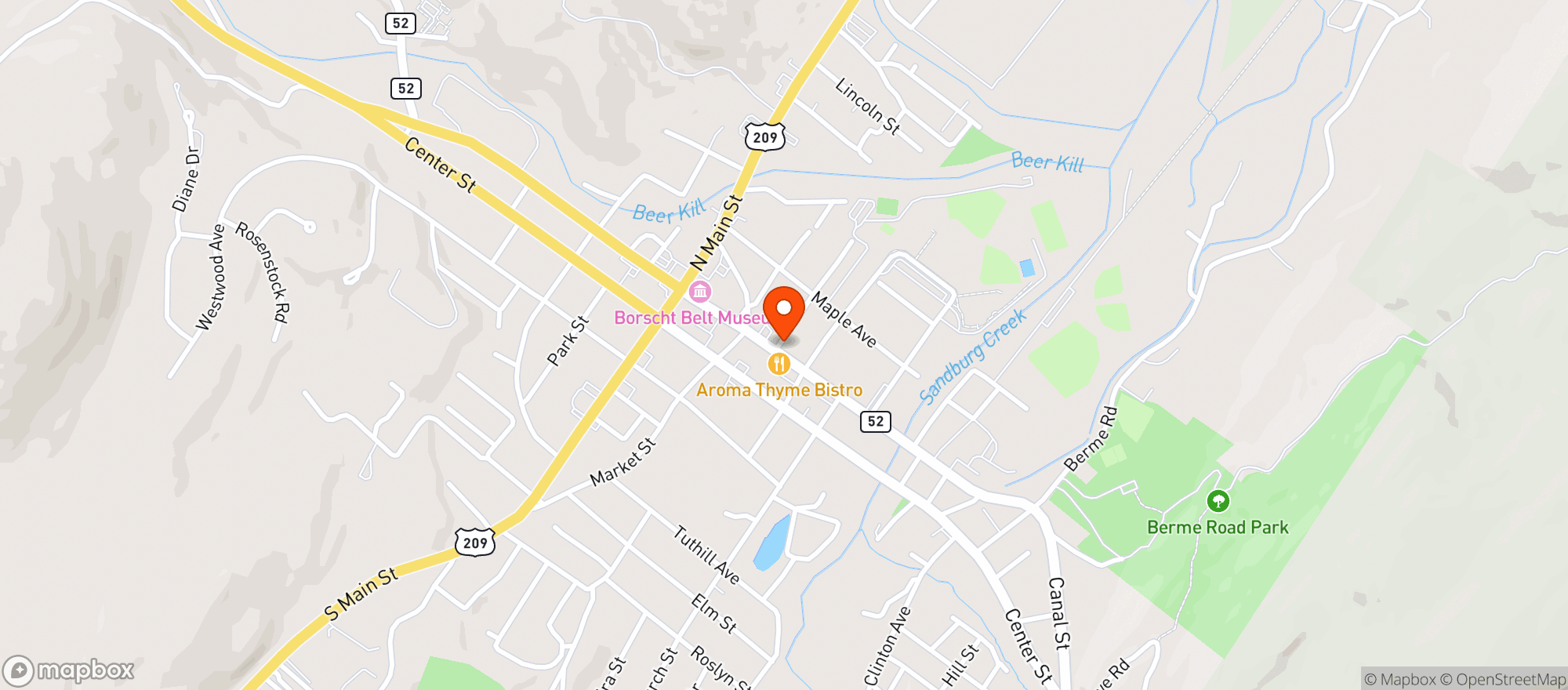 Map showing Tony & Nick's Italian