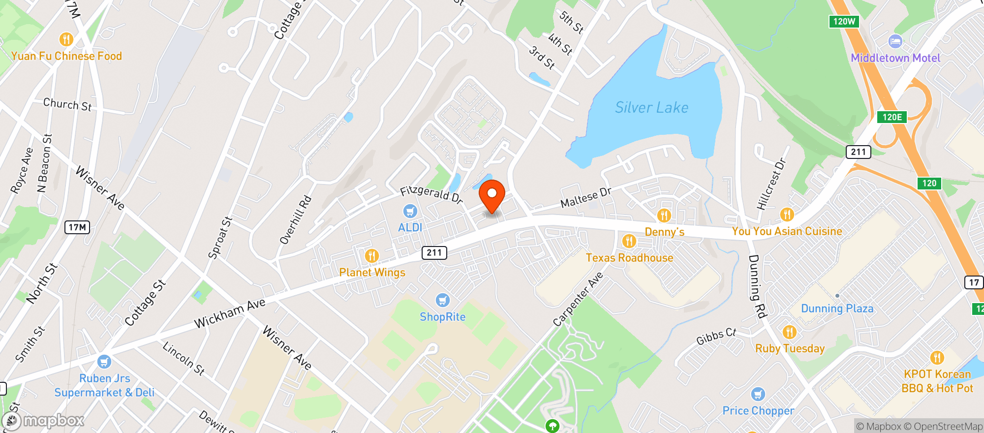 Map showing The Beer King - Middletown