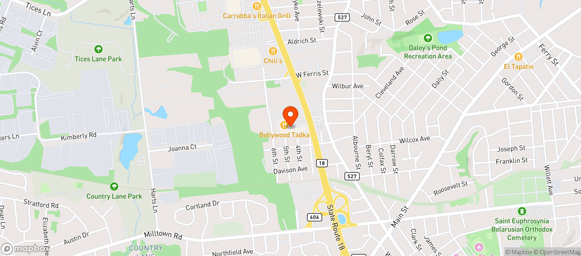 Map showing Vitamin Shoppe - East Brunswick