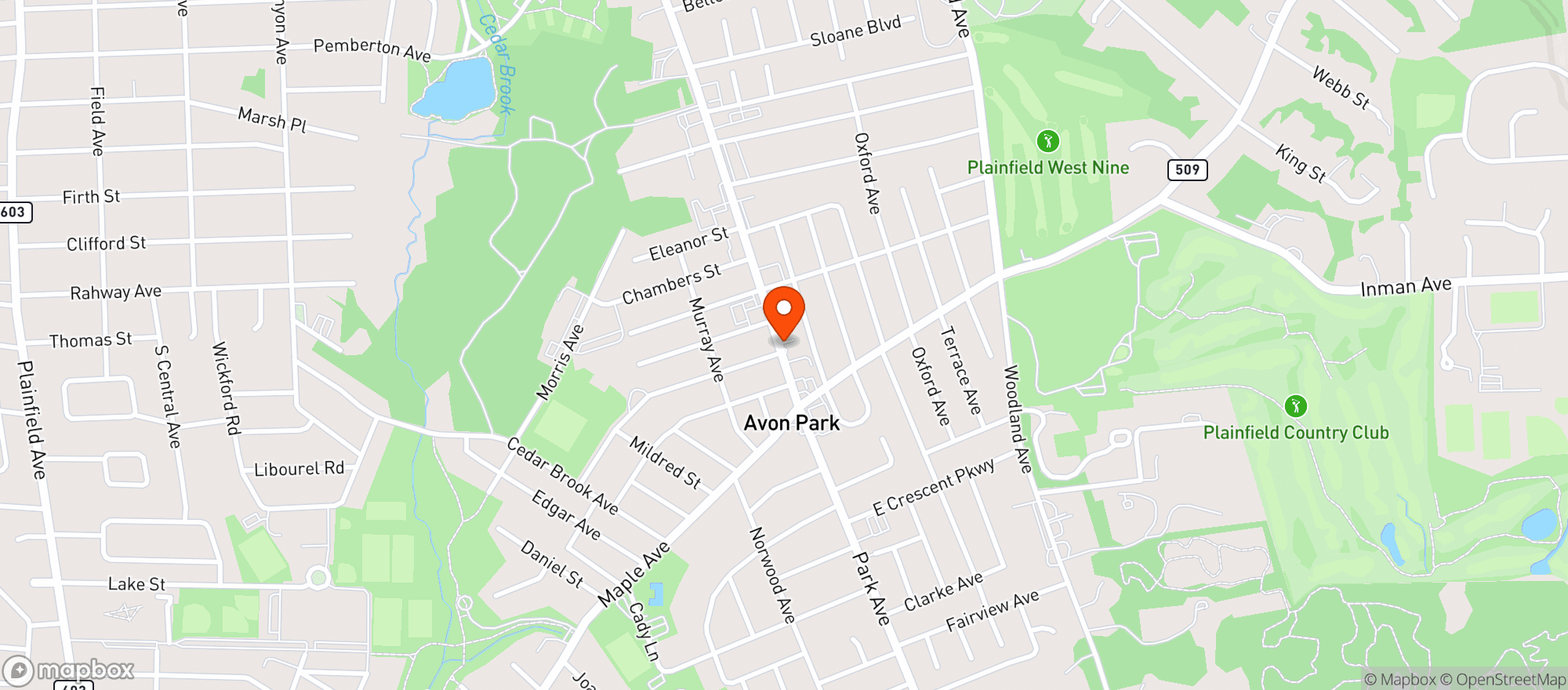Map showing Park Ave Smoke Shop