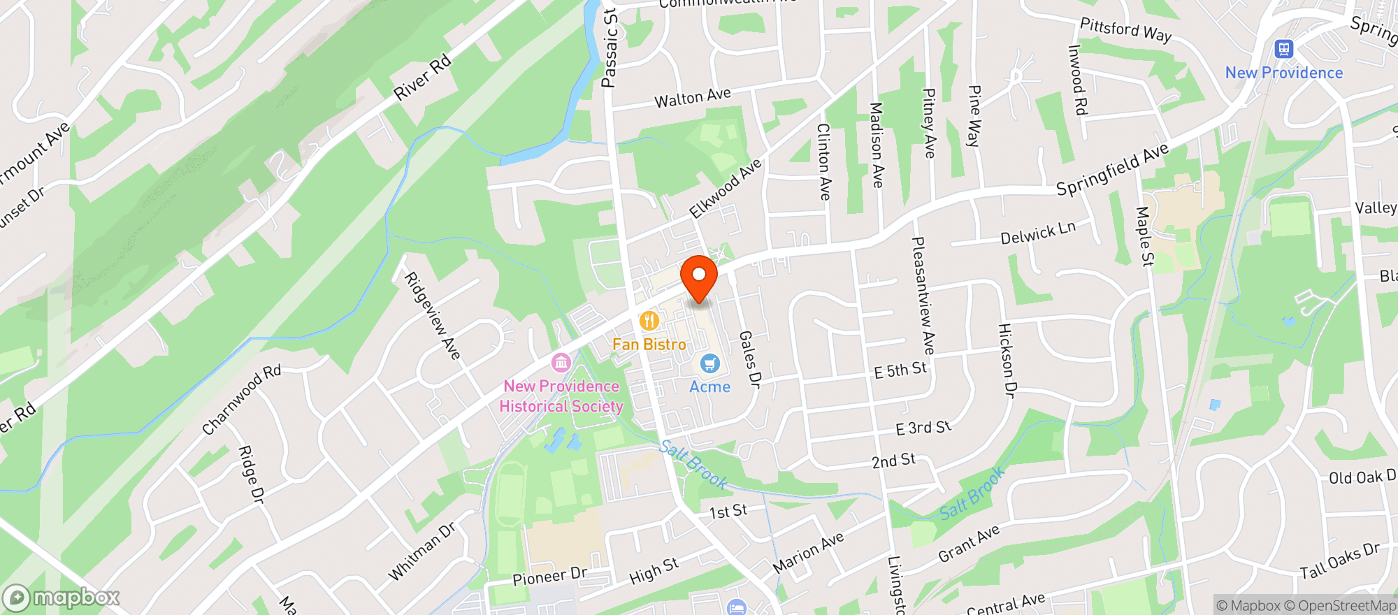 Map showing Harlees Tap & Grille
