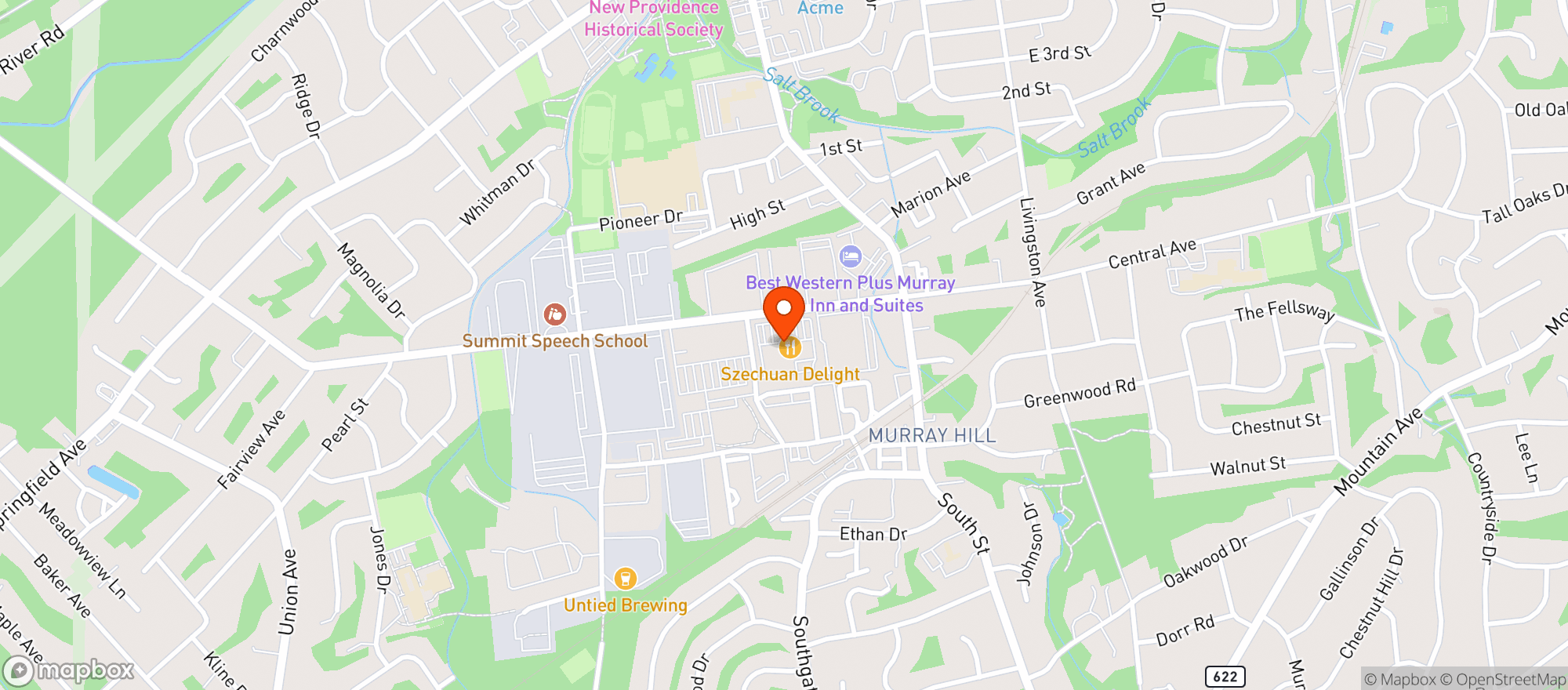 Map showing PROVIDENCE LIQUORS