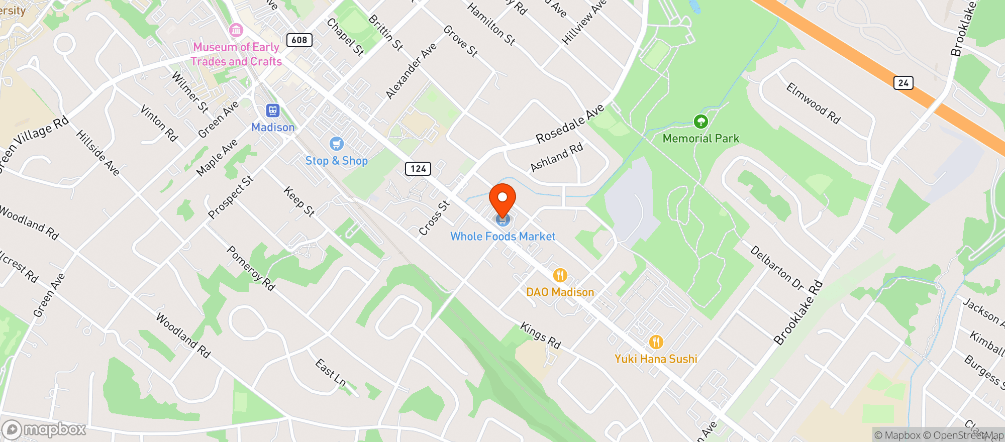 Map showing Whole Foods Market