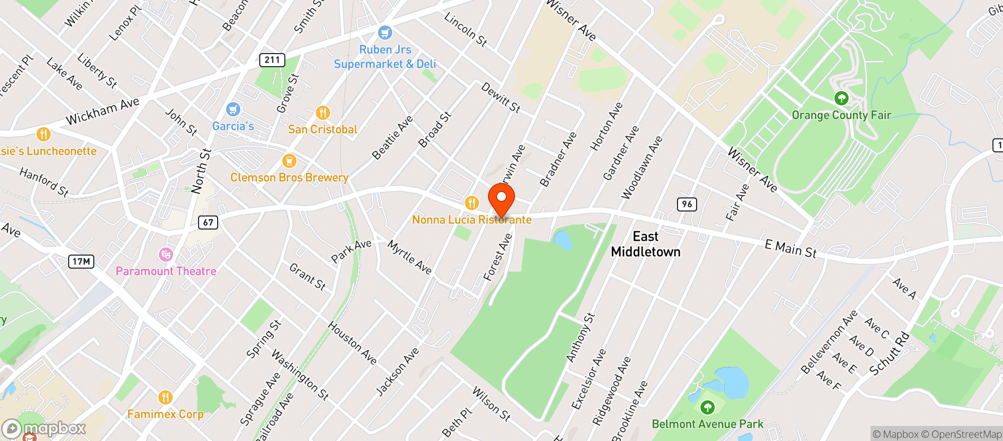 Map showing Top shelf smoke shop