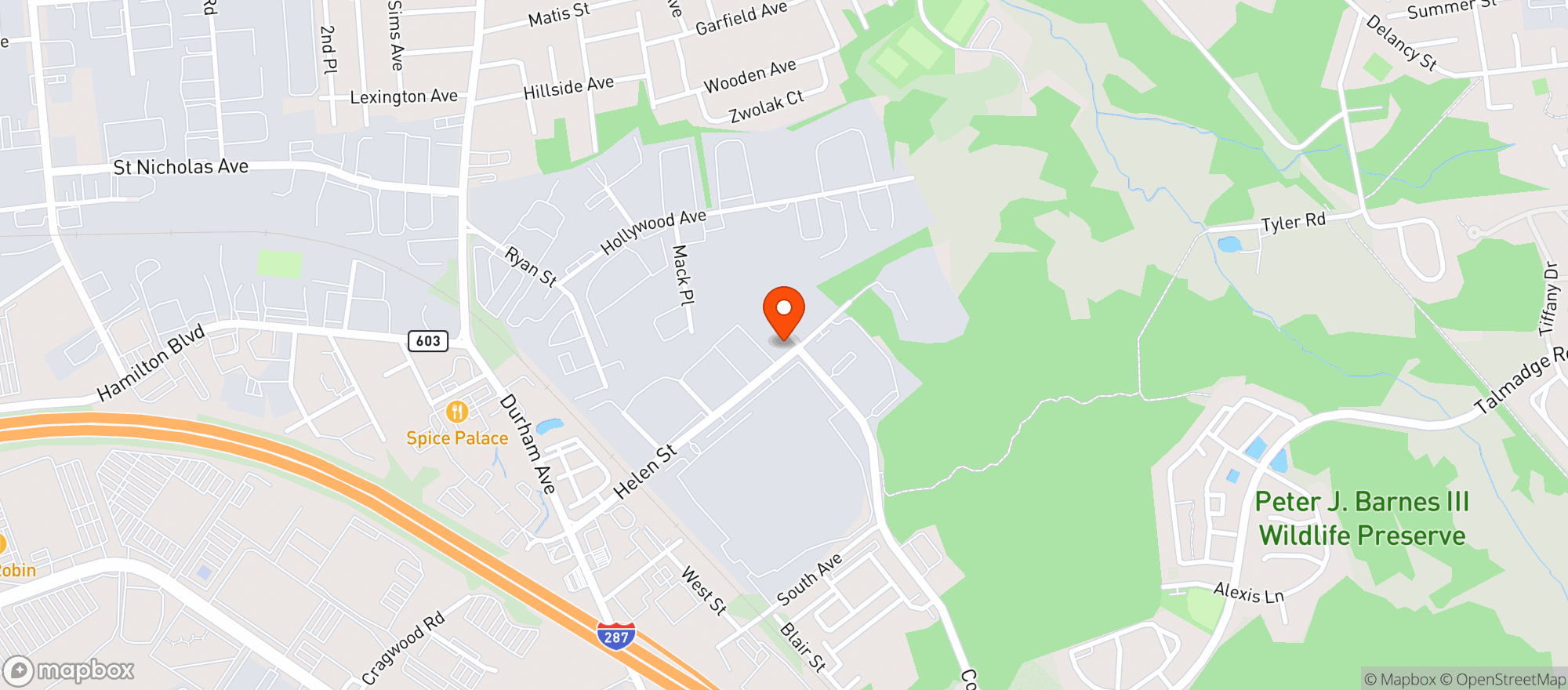Map showing Pinewood Club