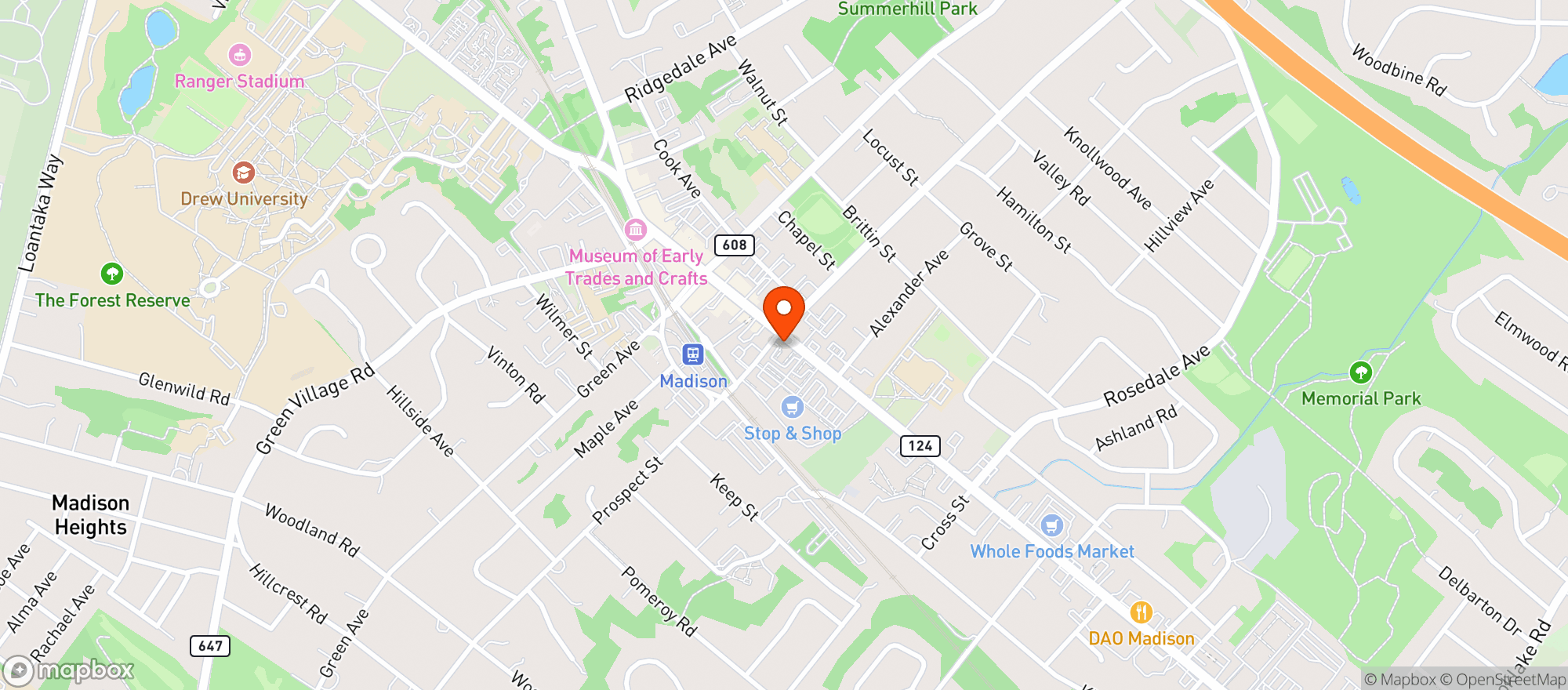 Map showing Gary's Wine & Marketplace