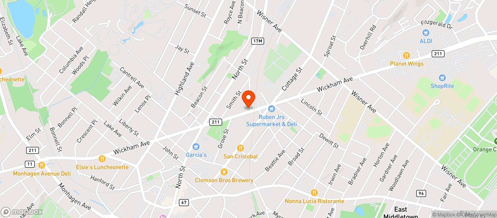 Map showing Perla Escondida