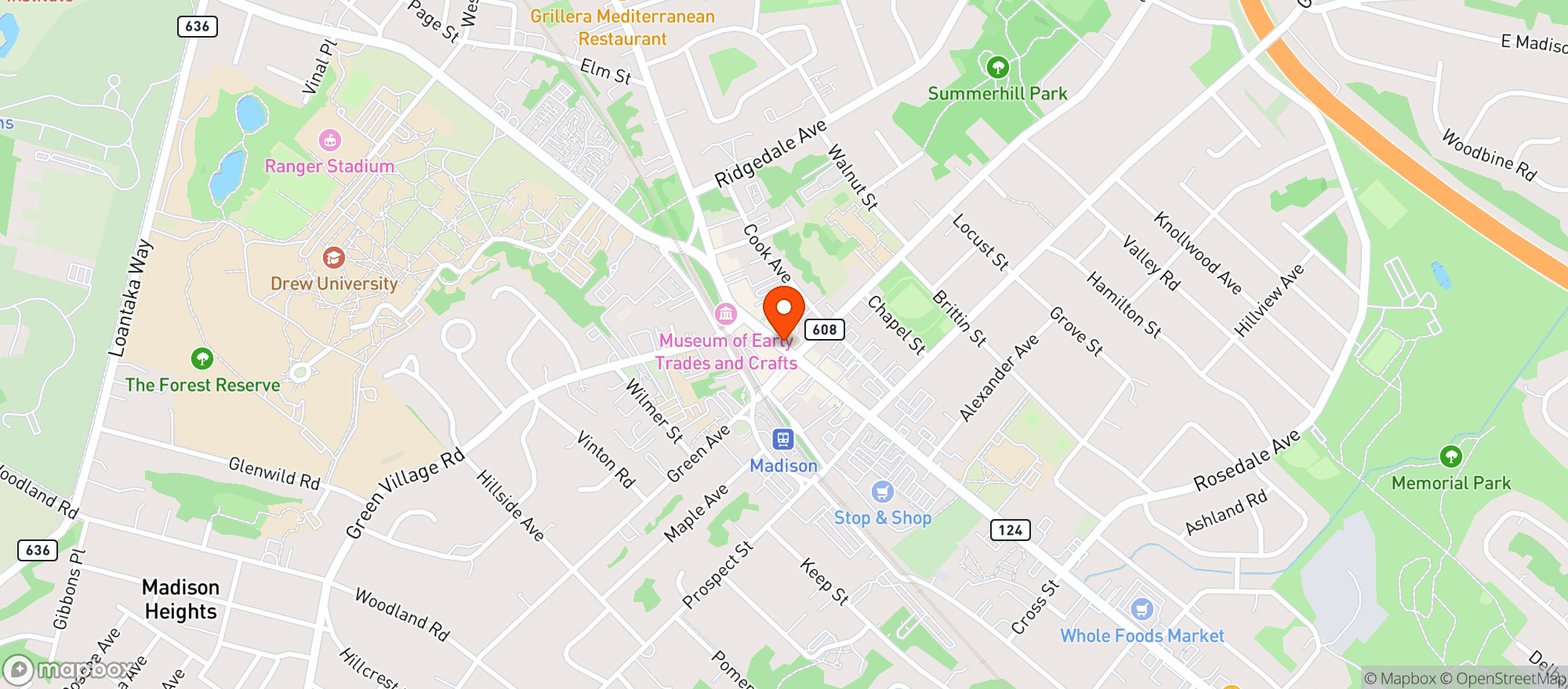 Map showing 54 Main Bar & Grille