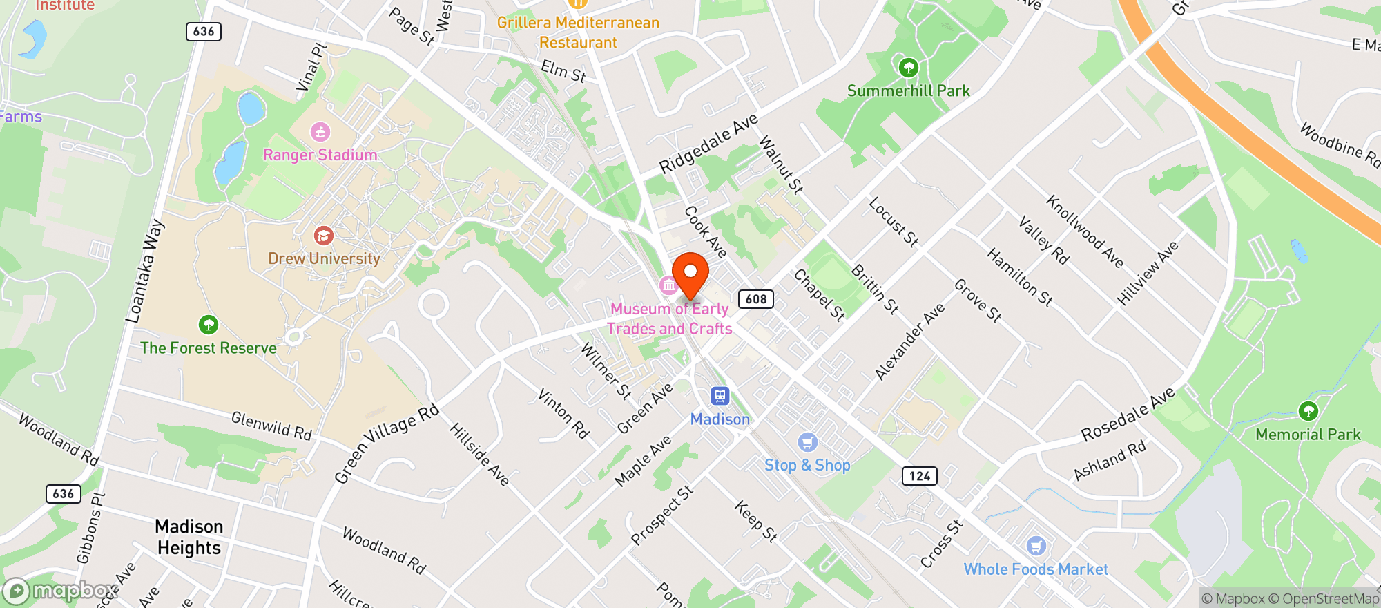 Map showing Madison Wine Cellar
