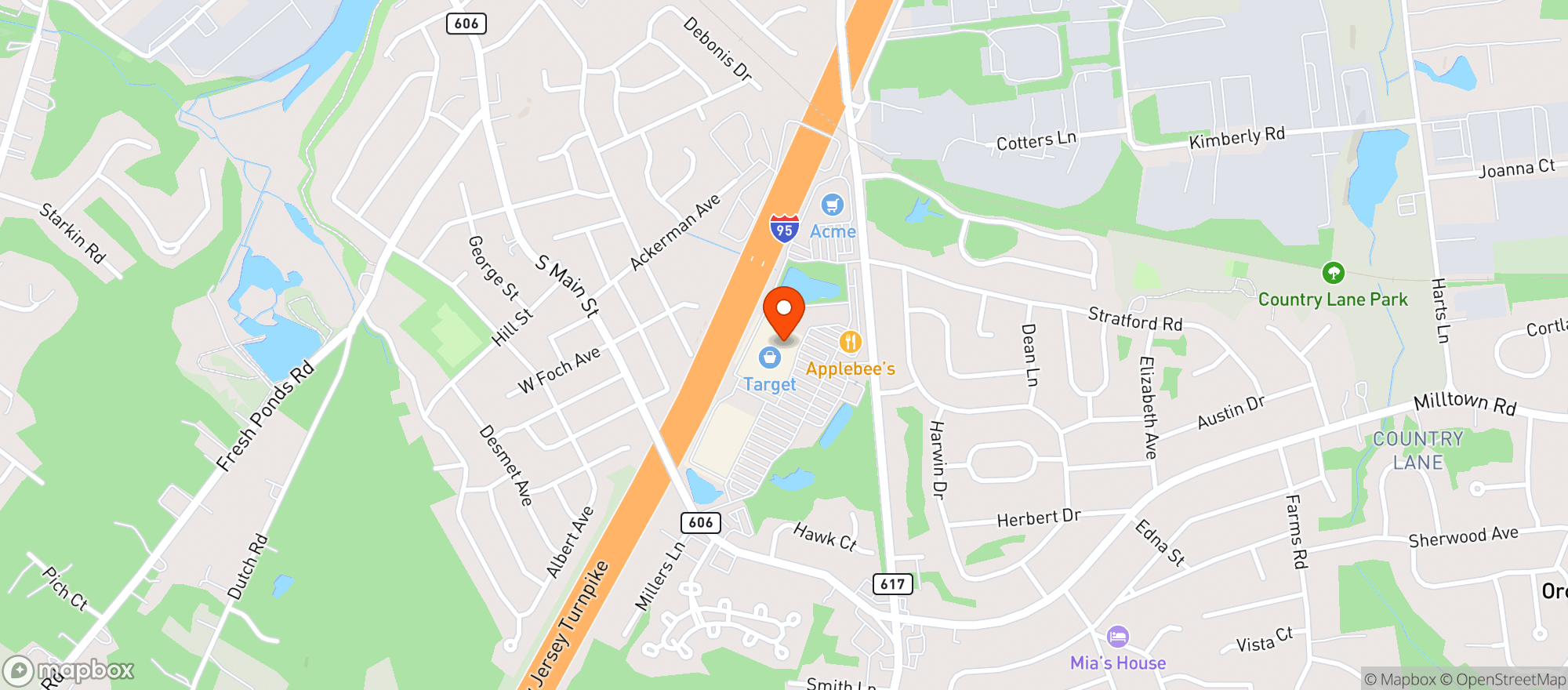 Map showing Target