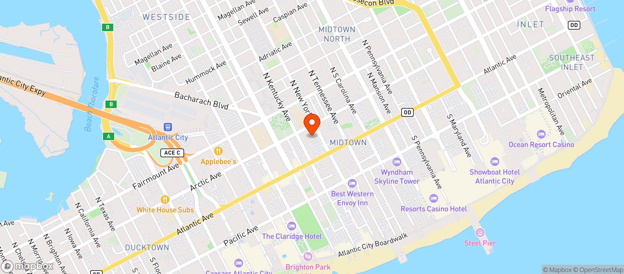 Map showing PAY LESS LIQUOR