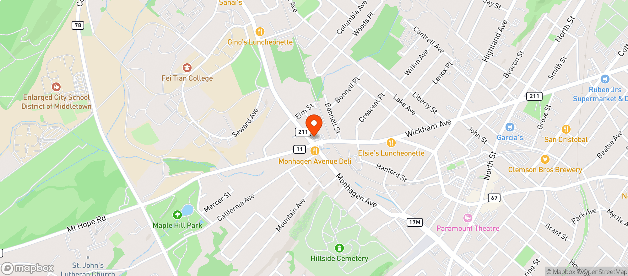 Map showing Citgo