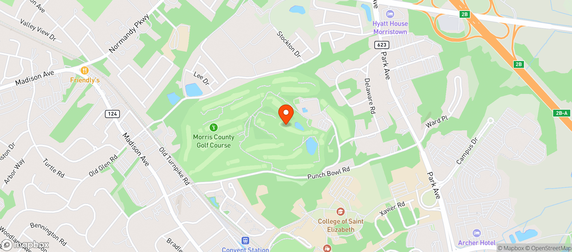 Map showing Morris County Golf Club