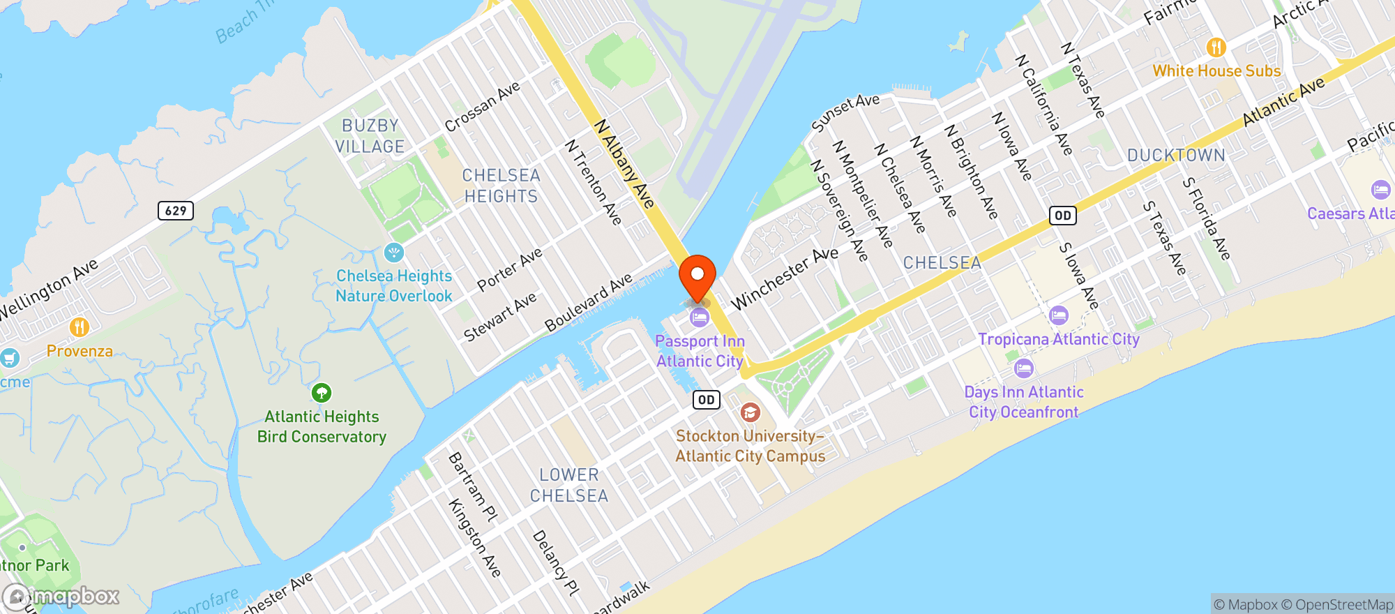 Map showing Wonder Bar
