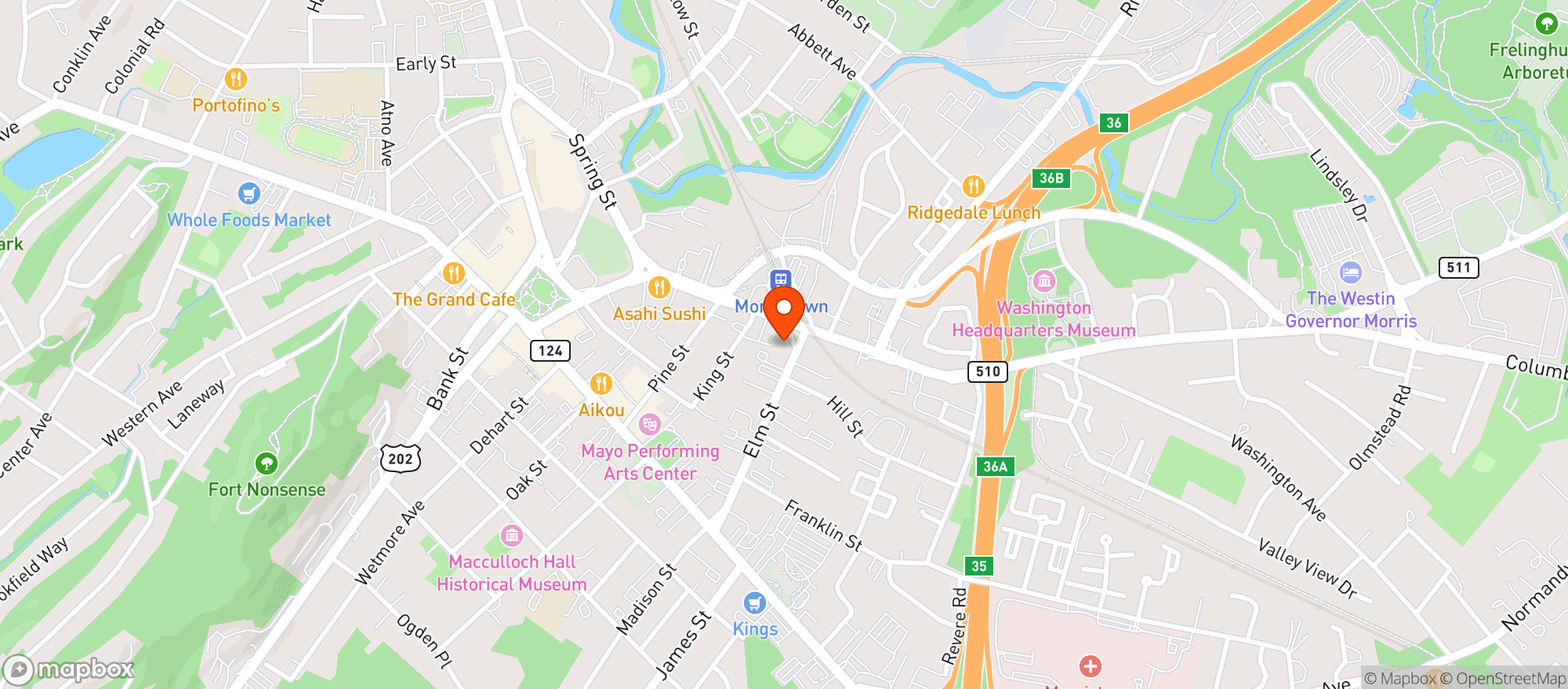 Map showing Town Bar & Kitchen