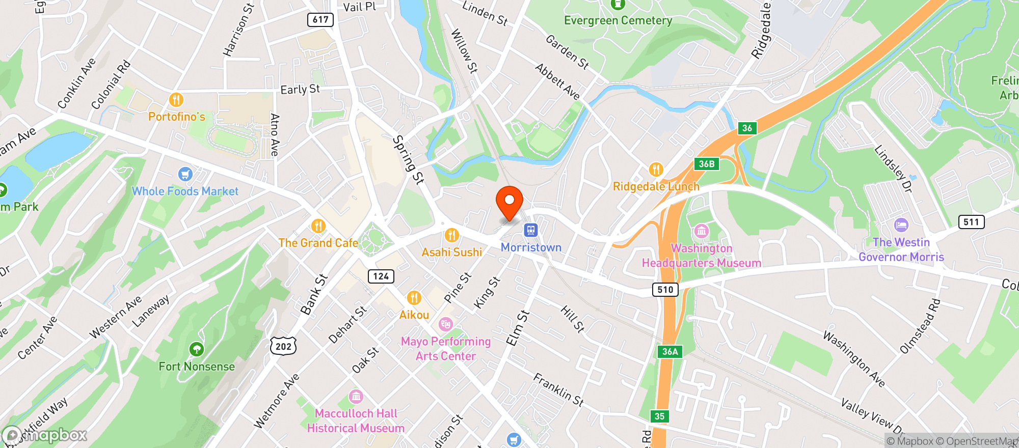 Map showing The Godfather