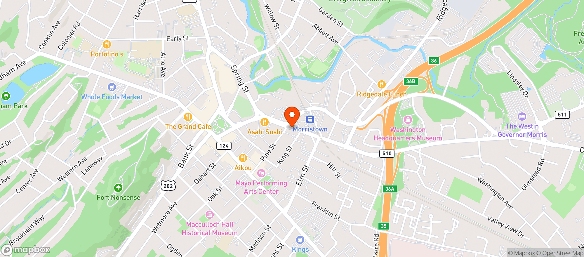 Map showing Four Seasons Wine & Liquor
