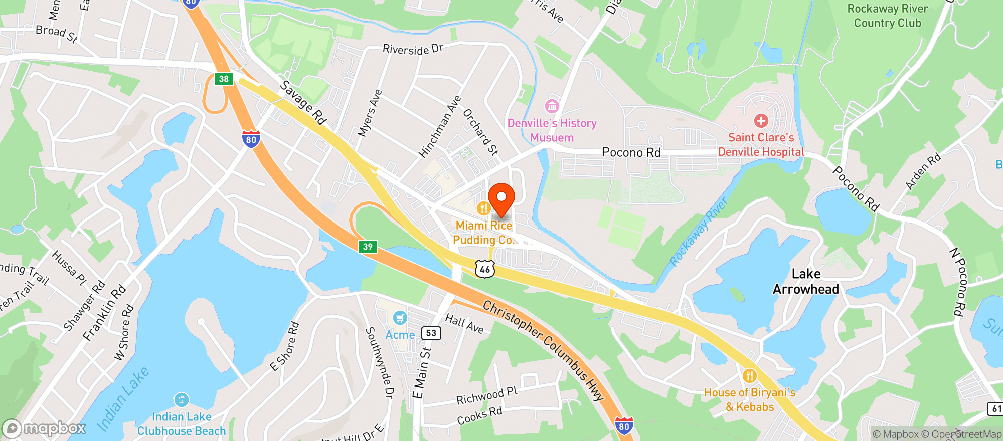 Map showing Diamond Spring Brewing Company