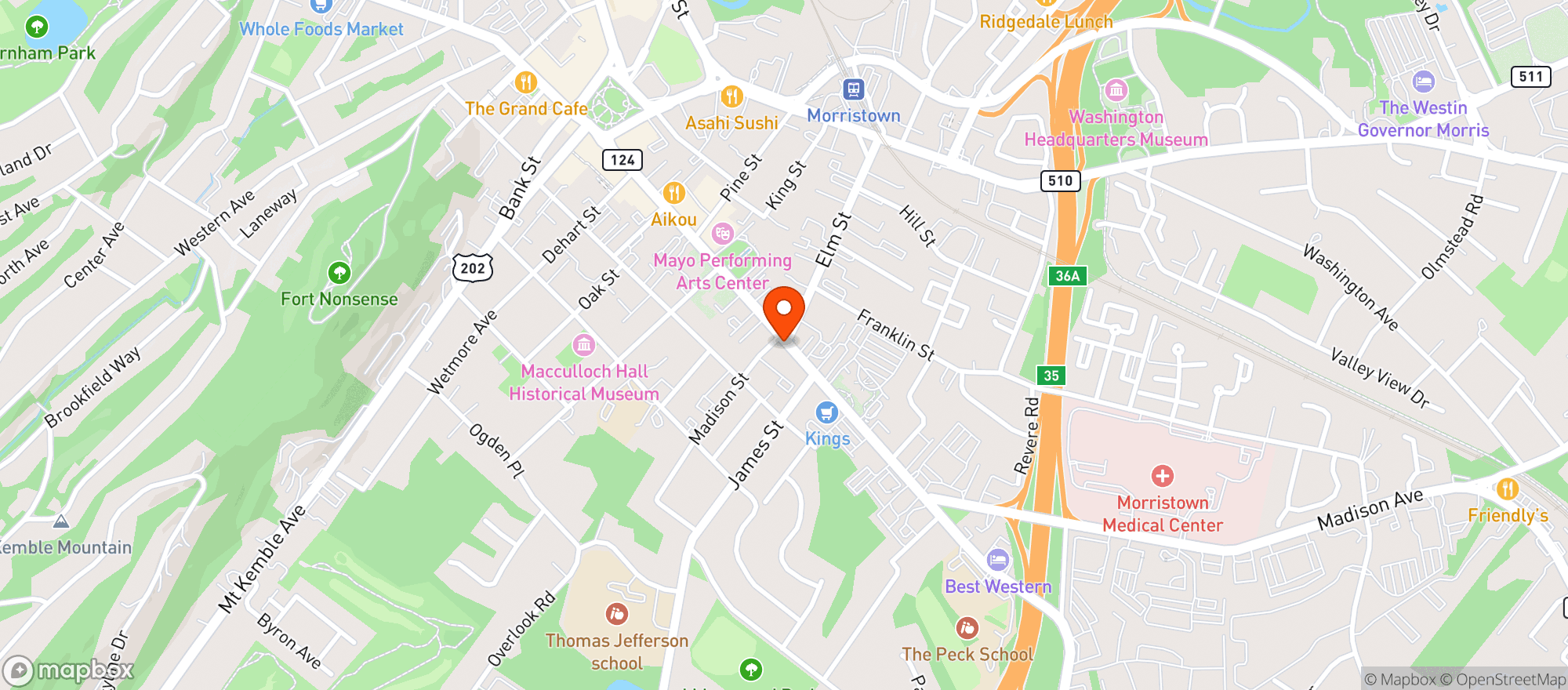 Map showing Wine Cellar Of Morristown