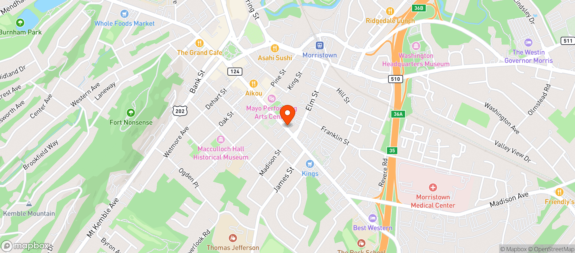 Map showing Stirling Tavern