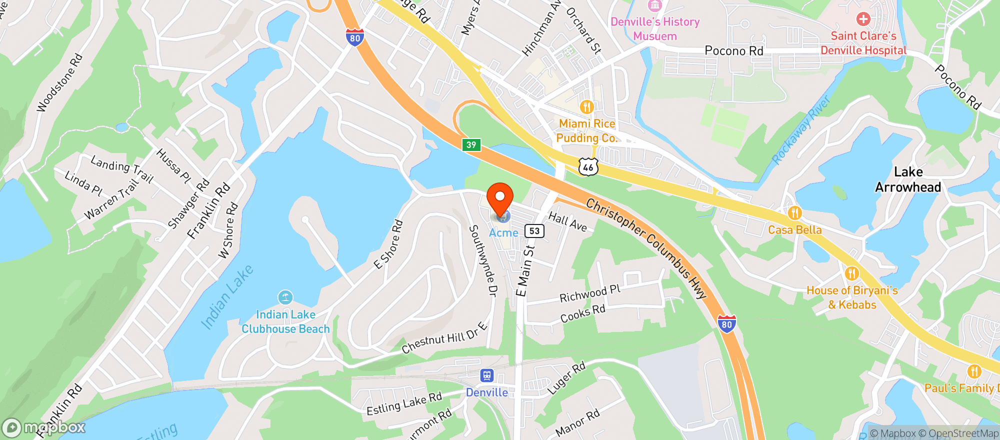 Map showing Partners Discount Liq