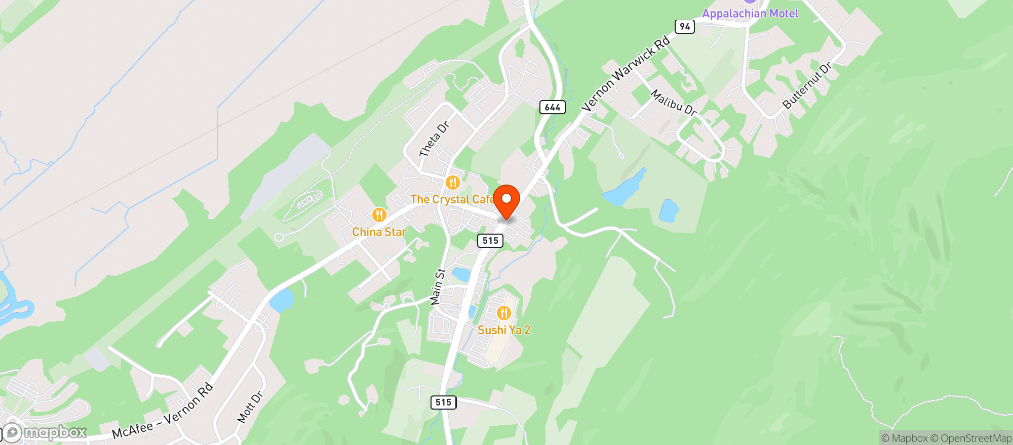 Map showing Mac & Lindys Fine Wine & Spirits