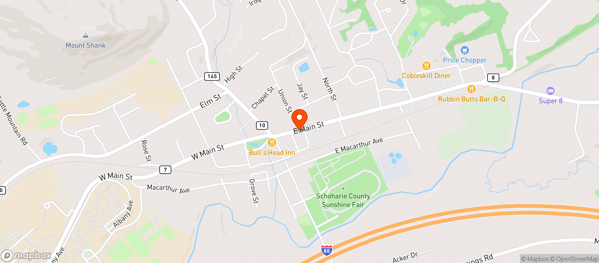 Map showing Chieftans Rest & Bar